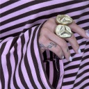 maglia con righe a contrasto oversize mocha